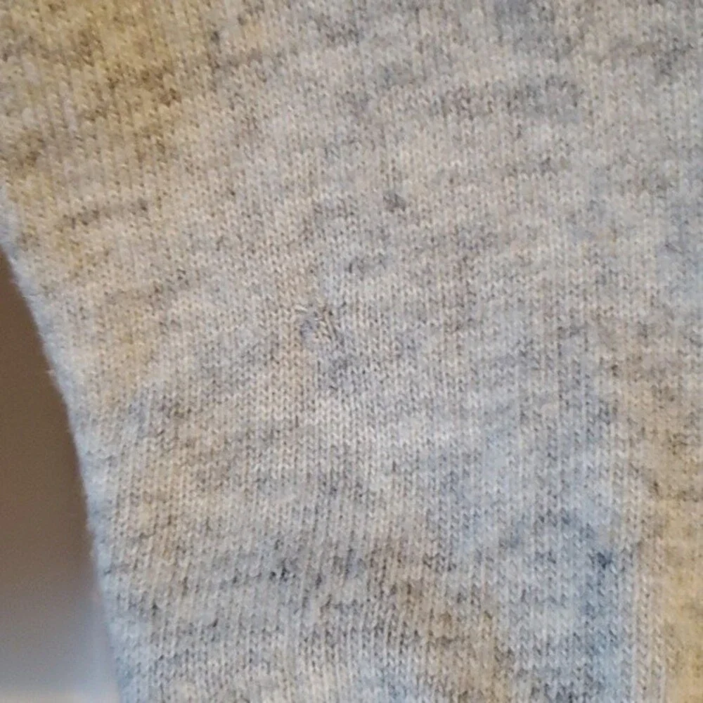 J. CREW LACE WOOL BLEND SWEATER GRAY BLACK SIZE SMALL